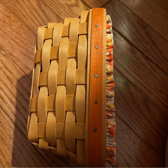 1999 Longaberger Candy Corn Basket w/ Liner & Brochure Halloween & Protector - Picture 2 of 10